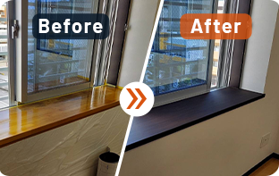 ダイノックスシート貼替え Before/After